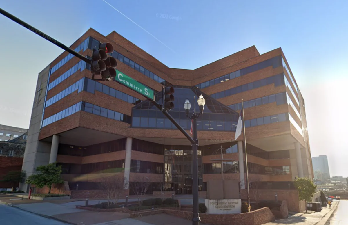 The Southern Baptist Convention headquarters in downtown Nashville, Tenn., in 2022. (Google Maps/Screenshot via The Epoch Times)