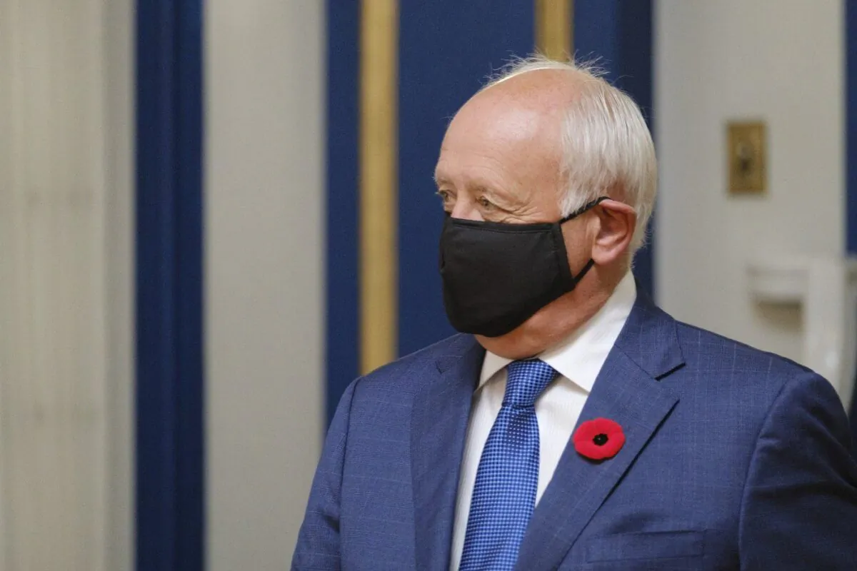 Agriculture Minister David Marit at Government House in Regina on Nov. 9, 2020. (The Canadian Press/Michael Bell)

