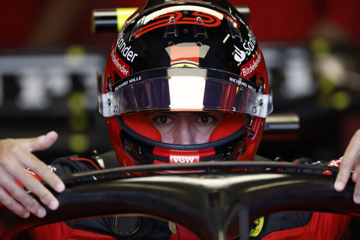 Ferrari's Carlos Sainz Jr. during practice at the F1 Australian Grand Prix in Melbourne, Australia, on March 31, 2023. (Darrian Traynor/Reuters)