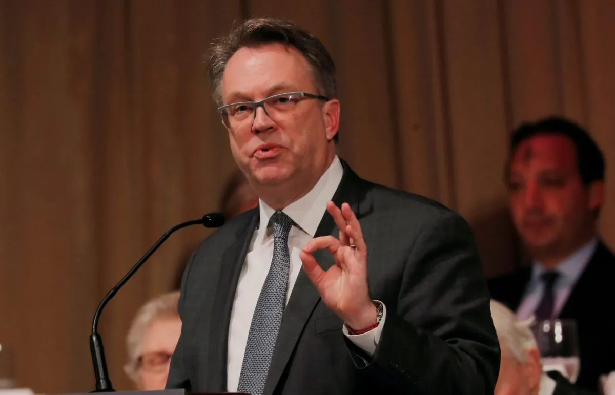 John C. Williams, president and CEO of the Federal Reserve Bank of New York speaks to the Economic Club of New York in the Manhattan borough of New York on March 6, 2019. (Lucas Jackson/Reuters)