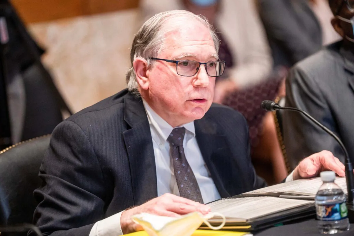 Acting Director of the National Institutes of Health Dr. Lawrence Tabak testifies on Capitol Hill in Washington, on May 17, 2022. (Shawn Thew/AFP via Getty Images)