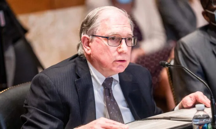 Acting Director of the National Institutes of Health Dr. Lawrence Tabak testifies on Capitol Hill in Washington on May 17, 2022. (SHAWN THEW/POOL/AFP via Getty Images)
