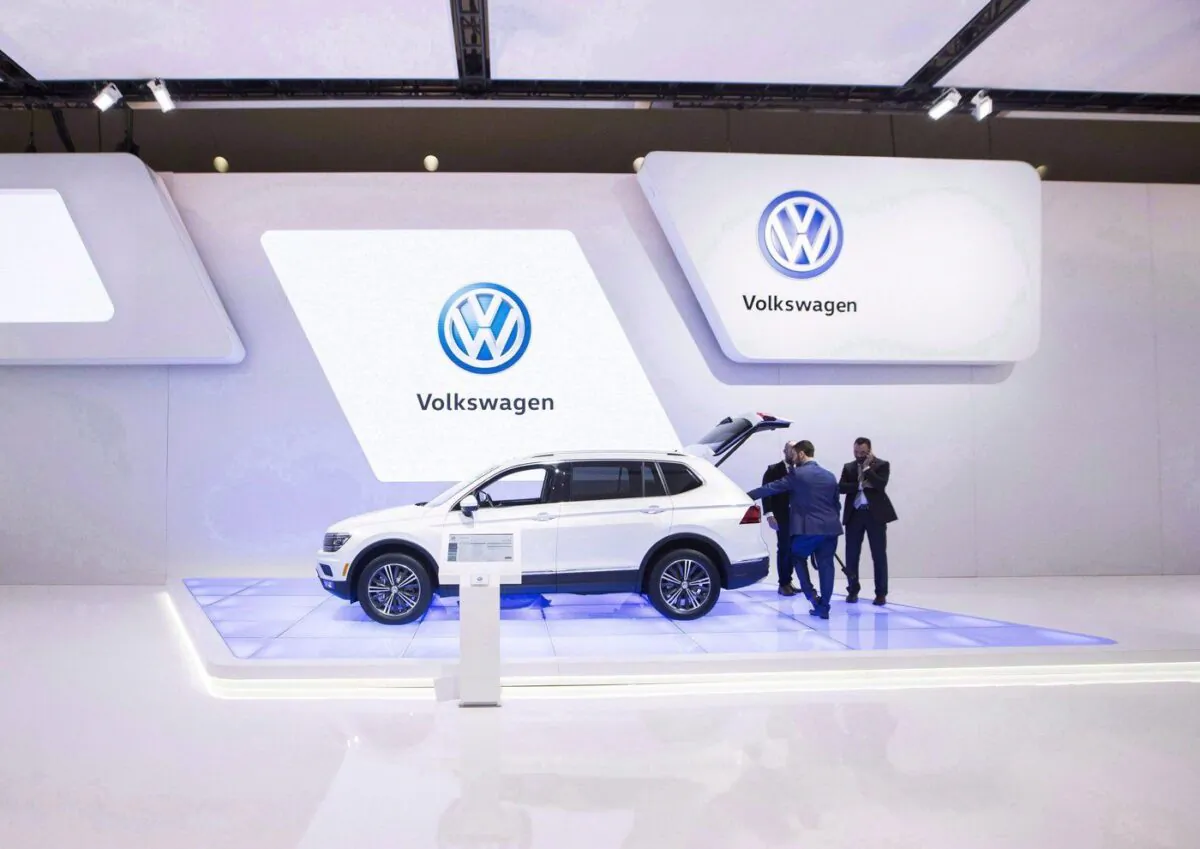 People look at the Volkswagen Tiguan during the Canadian International Auto Show in Toronto on Feb. 16, 2017. (Mark Blinch/The Canadian Press)