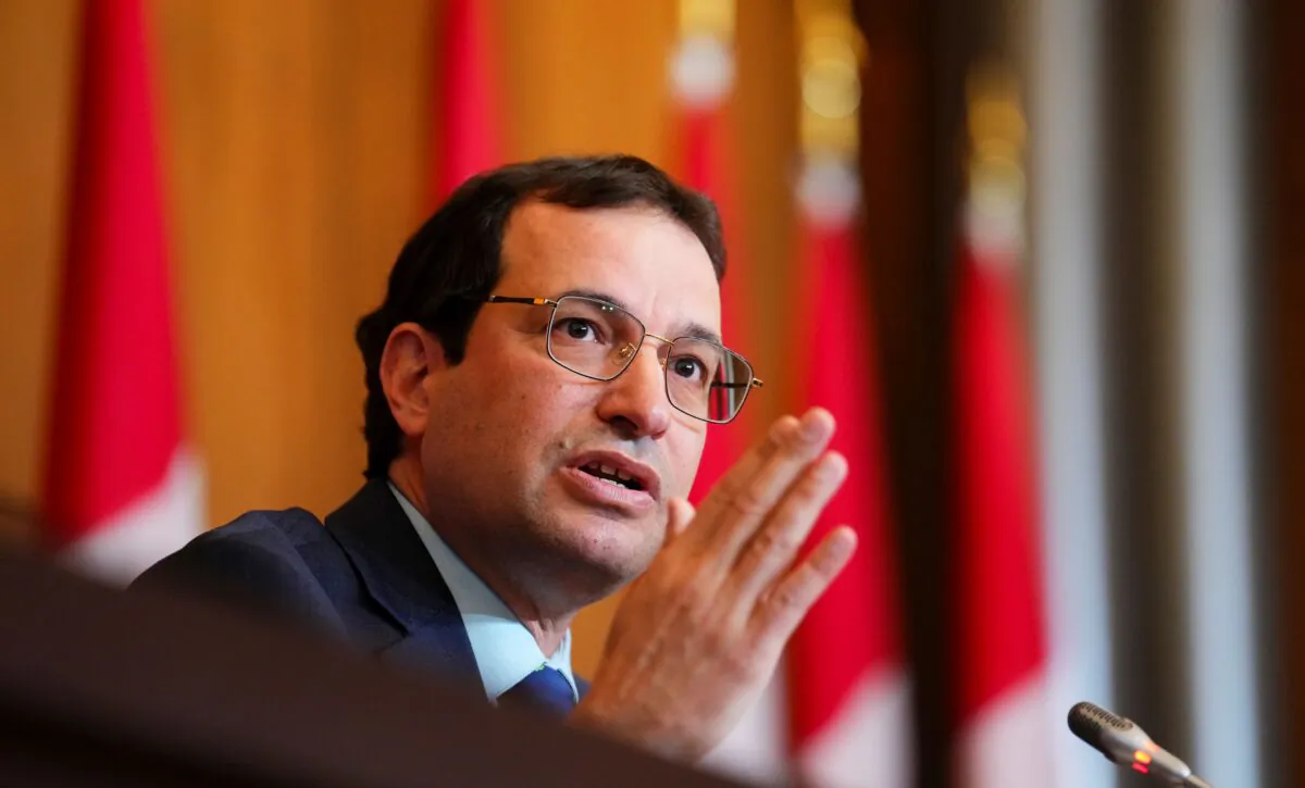 Jerry DeMarco, commissioner of the Environment and Sustainable Development, holds a press conference in Ottawa on April 20, 2023. (The Canadian Press/Sean Kilpatrick)