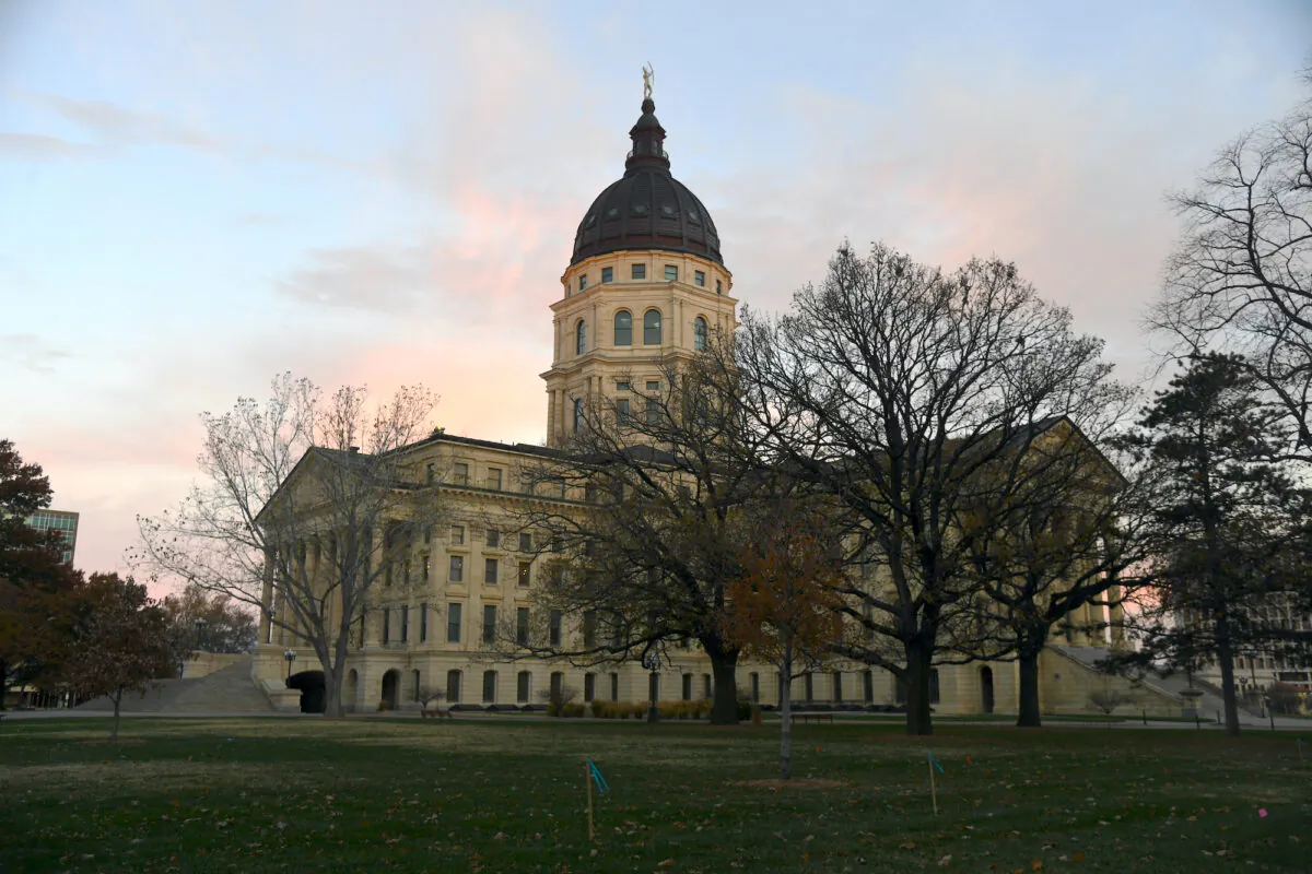 The Kansas capital building is seen in Topeka, Kansas, on Nov. 8, 2022. (Michael B. Thomas/Getty Images)