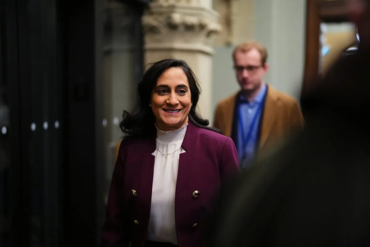 Minister of National Defence Anita Anand arrives at a caucus meeting on Parliament Hill in Ottawa on March 29, 2023. (The Canadian Press/Sean Kilpatrick)