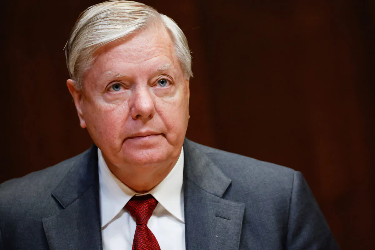 Sen. Lindsey Graham (R-S.C.) in Washington on May 25, 2022. (Ting Shen/Pool/Getty Images)