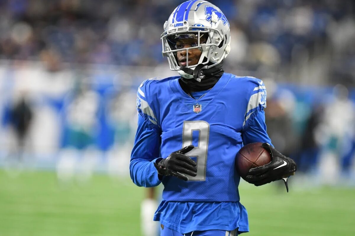 NextImg:Lions WR Jameson Williams, Four Others Suspended for Betting