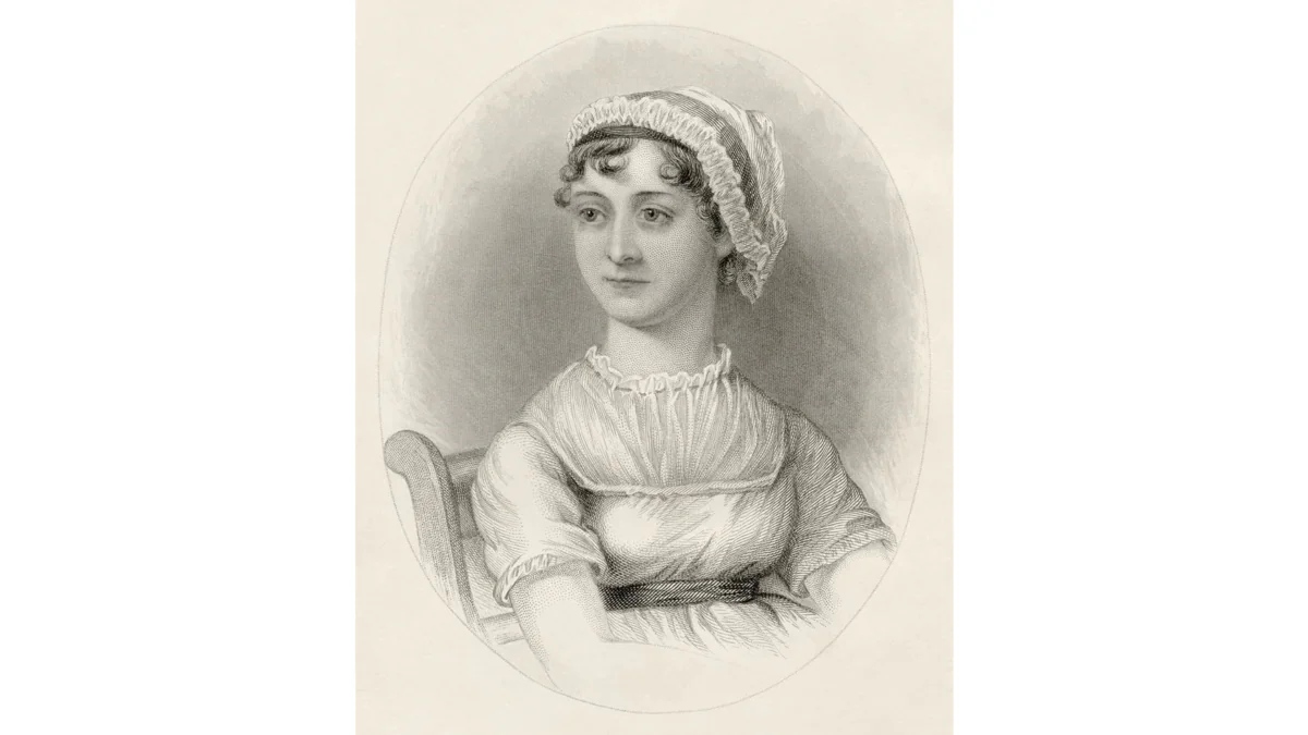 Jane Austen's profound study of human character renders her a novelist of the highest caliber. Depiction of Austen from "A Memoir of Jane Austen" (1871) written by her nephew James Edward Austen-Leigh, and based on the sketch by Austen's sister Cassandra. (Public Domain)