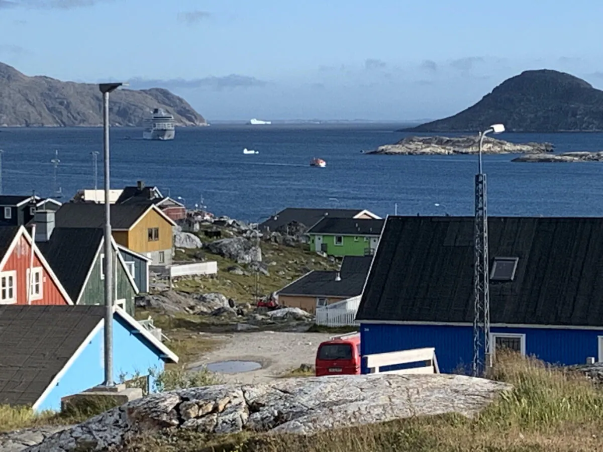 Nanortalik, Greenland, makes for a beautiful visit on a summer day. (Photo courtesy of Sharon Whitley Larsen)