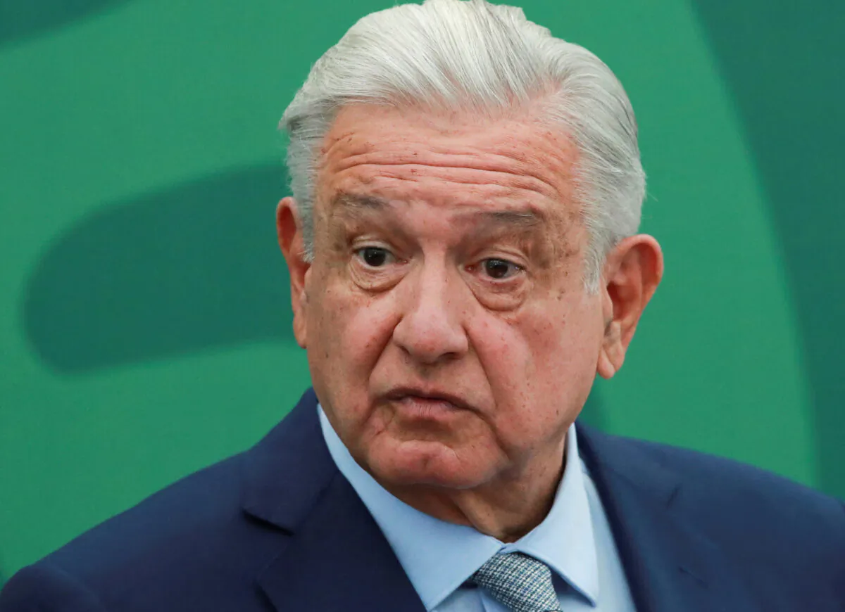 Mexico's President Andres Manuel Lopez Obrador speaks during a news conference at the Secretariat of Security and Civilian Protection in Mexico City, Mexico March 9, 2023. (Henry Romero/Reuters)