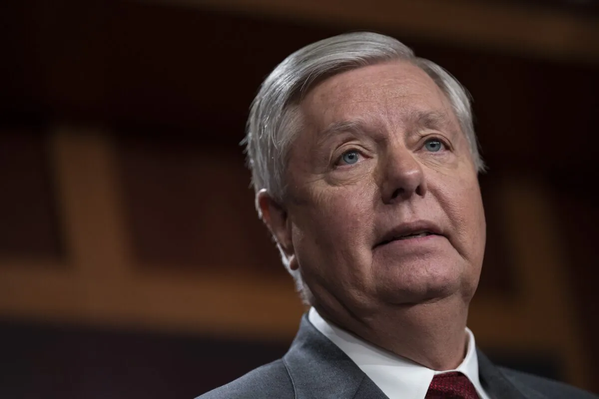 Sen. Lindsey Graham (R-S.C.) in Washington on Jan. 24, 2023. (Drew Angerer/Getty Images)
