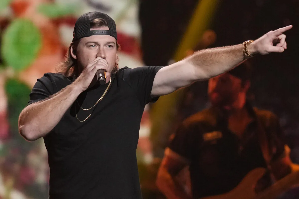 Morgan Wallen performs on the first night of the 2022 iHeartRadio Music Festival in Las Vegas on Sept. 23, 2022. (John Locher/AP Photo)