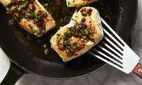 This Fancy-Tasting Halibut With Lemon Caper Sauce Comes Together in 30 Minutes