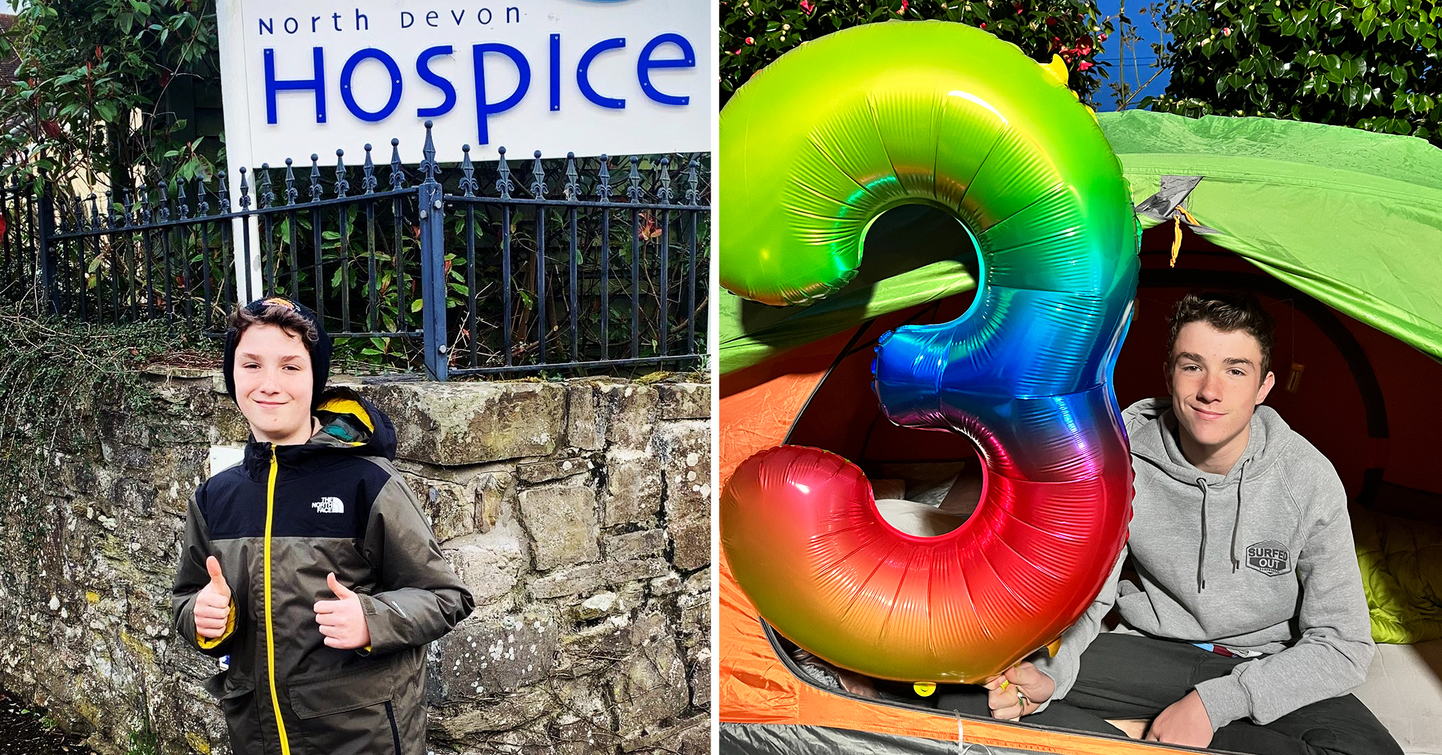 NextImg:Boy who slept in a tent for 3 years in memory of late neighbor raises almost one million dollars for a hospice