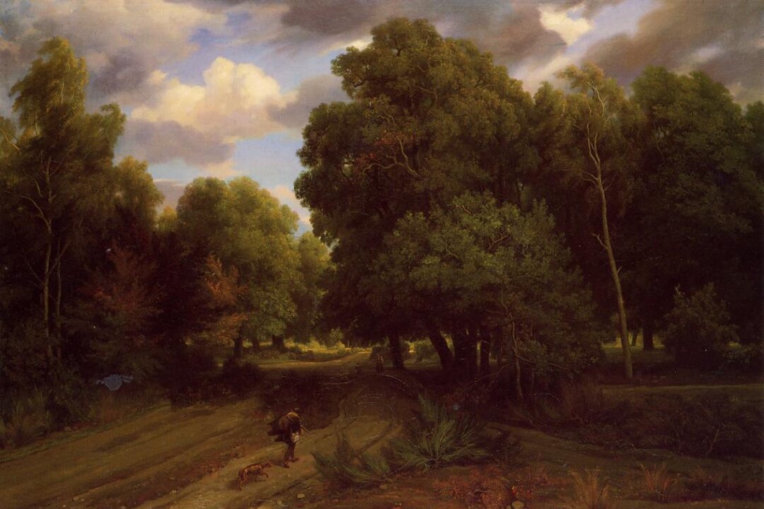 Trees have much wisdom to impart according to Peter Wohlleben. “The Crossroads at the Eagle Nest, Forest of Fontainebleau,” 1844, by Charles-Francois Daubigny. (Public Domain)