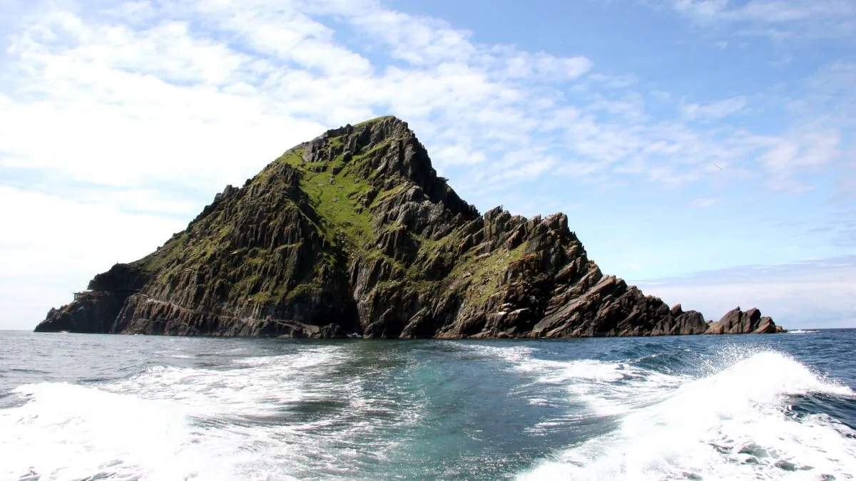 Hardy tourists visit the island of Skellig Michael, off the Ring of Kerry, where monks helped keep literacy alive in the Dark Ages. (Pat O'Connor)
