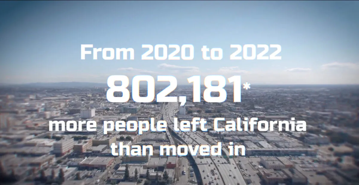 Video footage from the EpochTV original “Leaving California: The Untold Story."
