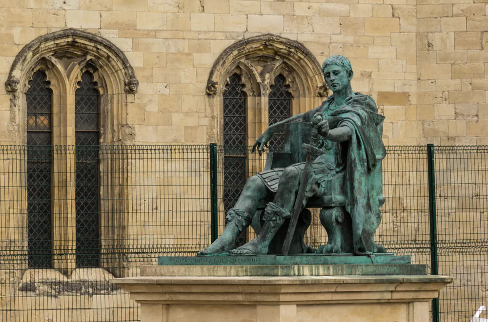Statue of Roman Emperor Constantine the Great at York Minster. (Shutterstock)