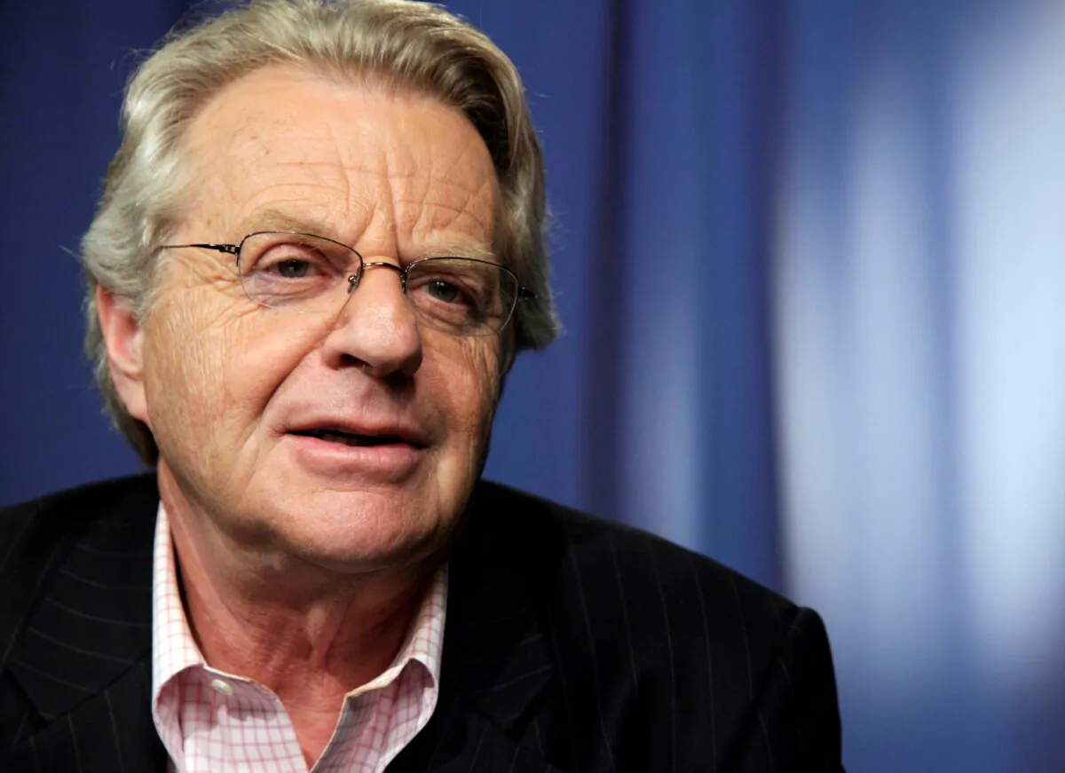 Talk show host Jerry Springer speaks in New York on April 15, 2010. (Richard Drew/AP Photo)