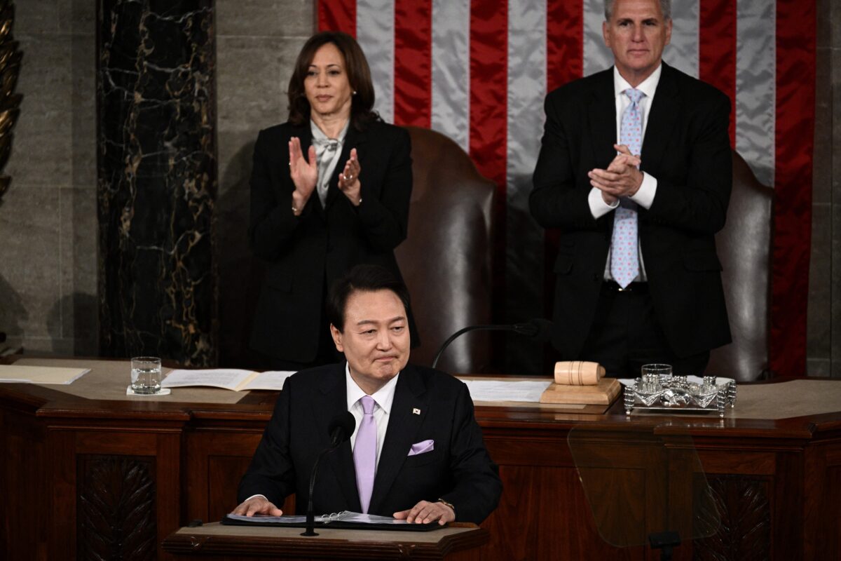 NextImg:South Korean President Hails US Ties in Face of North Korea Threat During Address to Congress