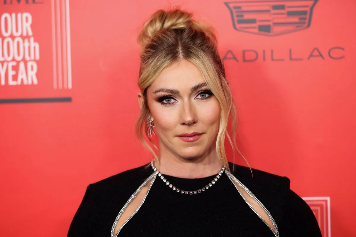 Mikaela Shiffrin poses on the red carpet as she arrives for the Time Magazine 100 gala celebrating their list of the 100 Most Influential People in the world in New York on April 26, 2023. (Andrew Kelly/Reuters)