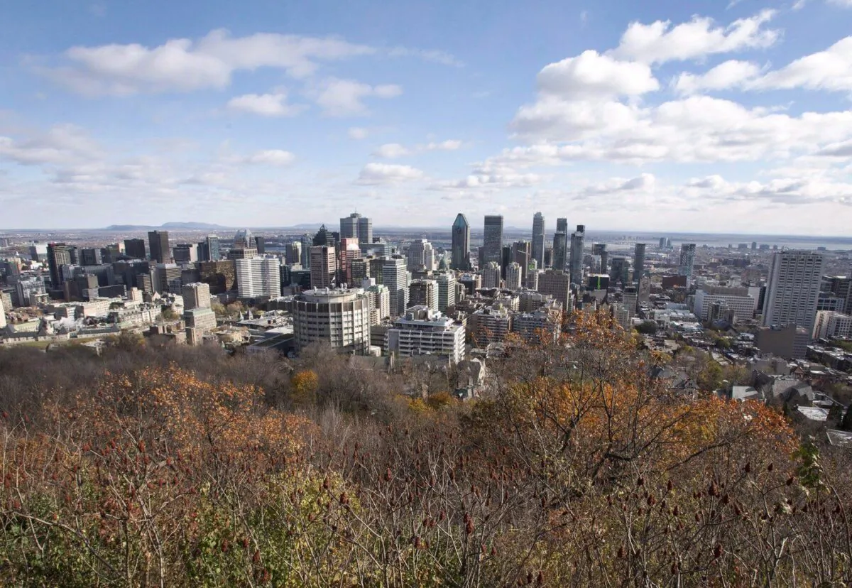 The Montreal skyline as seen from Mount Royal on Nov. 10, 2017. (The Canadian Press/Ryan Remiorz)
