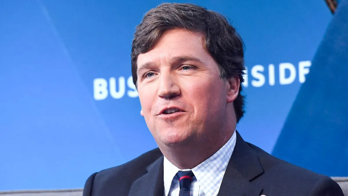 Tucker Carlson speaks at Time Warner Center in New York on Nov. 29, 2017. (Roy Rochlin/Getty Images)