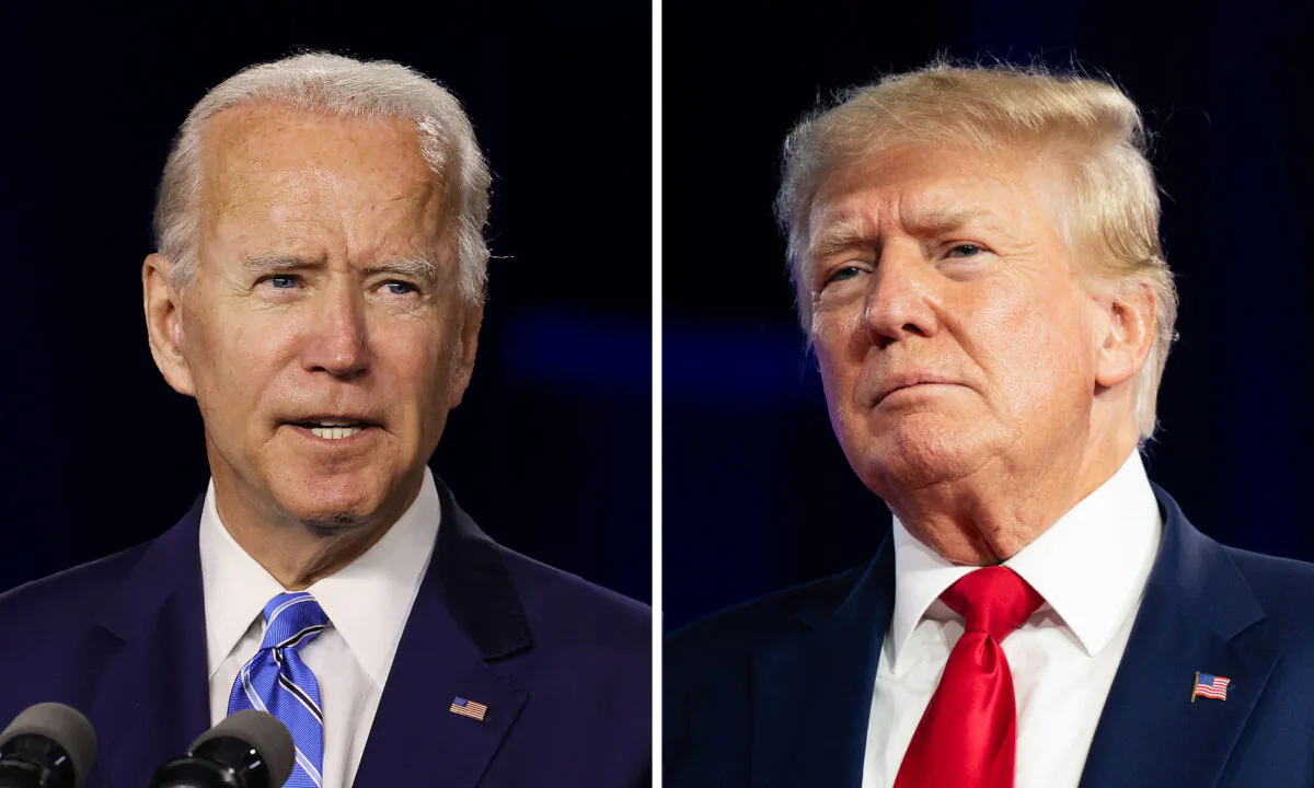 Joe Biden (L) and Donald Trump. (Illustration by The Epoch Times/Getty Images)