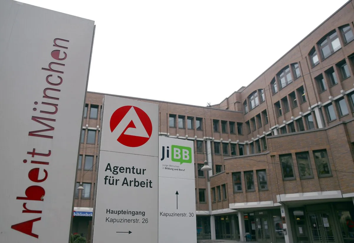 A job centre of Germany's Federal Labour Office is seen in Munich, Germany, on Nov. 8, 2017. (Michael Dalder/Reuters)