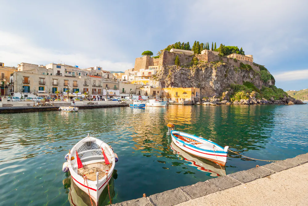 The archipelago's largest island, Lipari, is a bustling harbor with historical sites, an archeological museum, and beautiful beaches.—Rick Zullo, expat.(JohnKruger/Shutterstock)