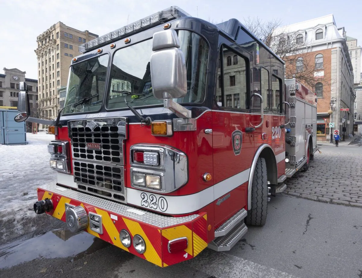 A Montreal fire department truck is seen Mar. 21, 2023, in Montreal. (The Canadian Press/Ryan Remiorz)
