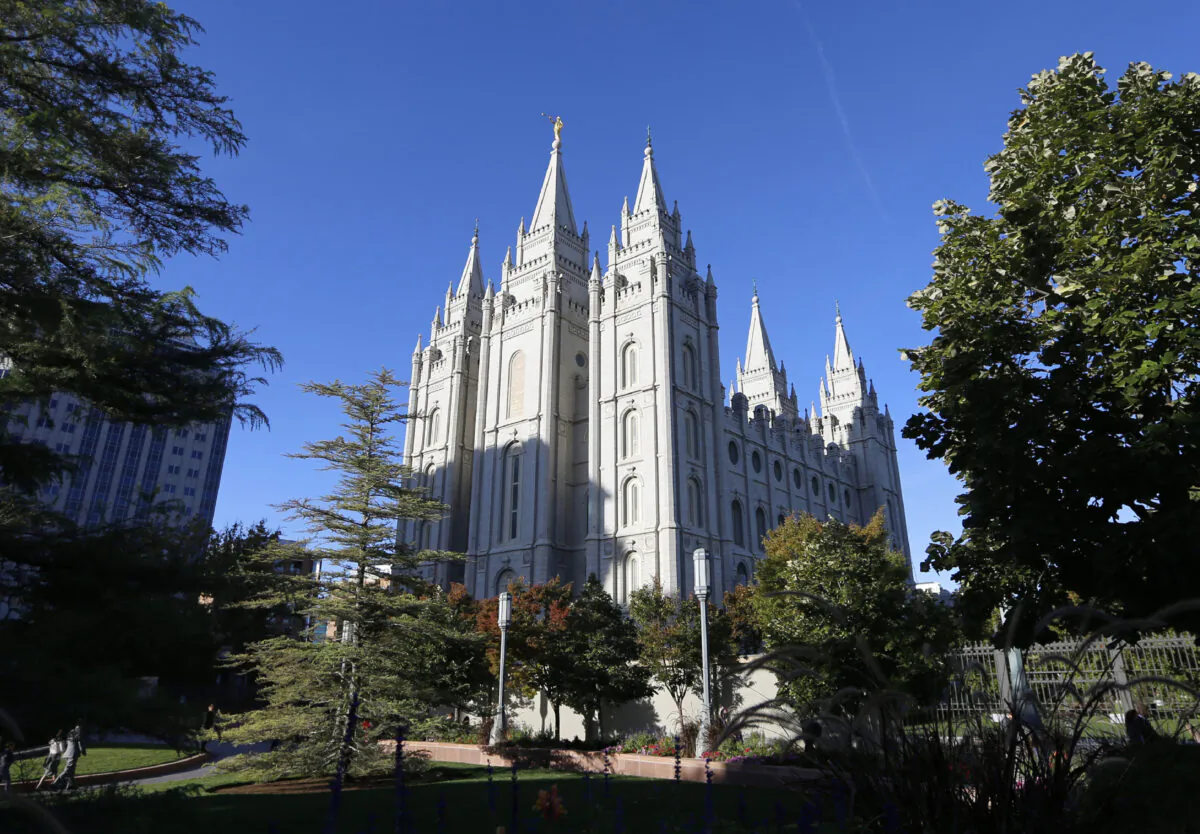 The Salt Lake Temple stands at Temple Square in Salt Lake City, Utah, on Oct. 5, 2019. (Rick Bowmer/AP Photo)
