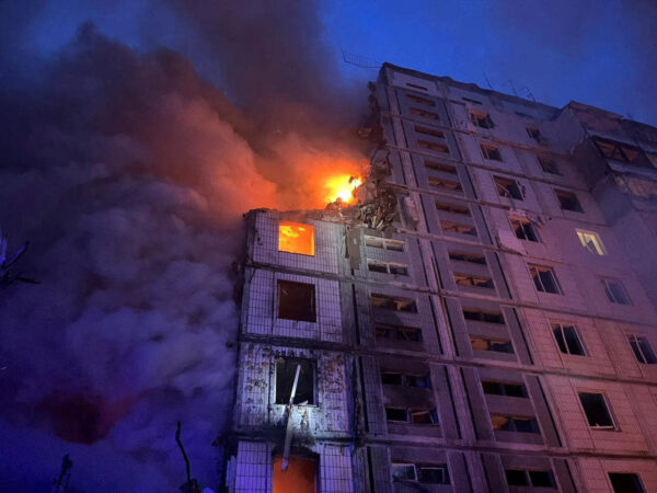 Ukraine damaged building