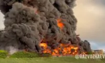 Crimea Oil Depot Burns; Ukrainian Drone Attack Suspected