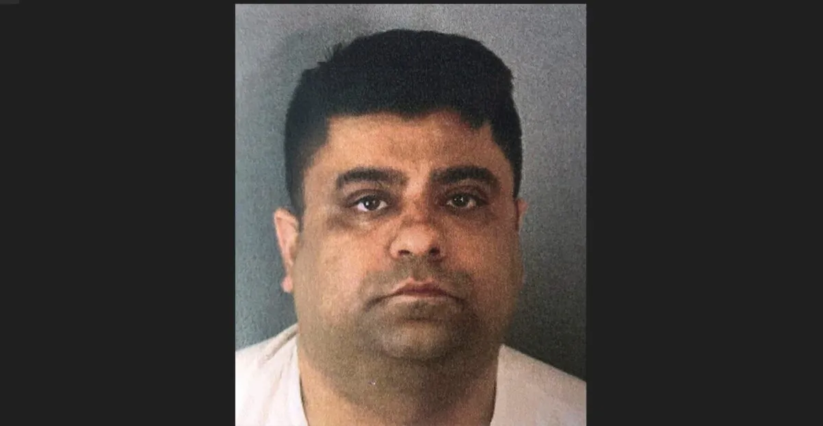 This booking photo released by the Riverside County Sheriff's Department shows Anurag Chandra, 42 of Corona, Calif., on Jan. 20, 2020. (Riverside County Sheriff's Department via AP)