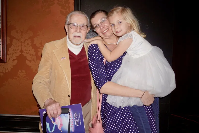 Robert Kennick, a retired musician from the Baltimore Symphony Orchestra, attended Shen Yun Performing Arts with his family at The Hippodrome Theatre on April 29, 2023. (Sherry Dong/The Epoch Times)