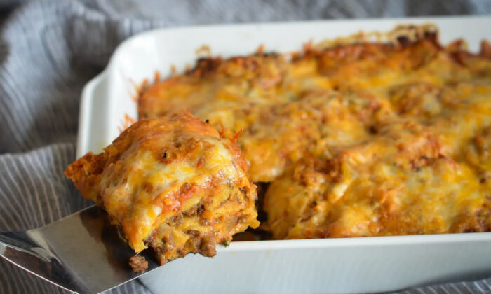 Stacked Beef Enchiladas (AKA Mexican Lasagna)