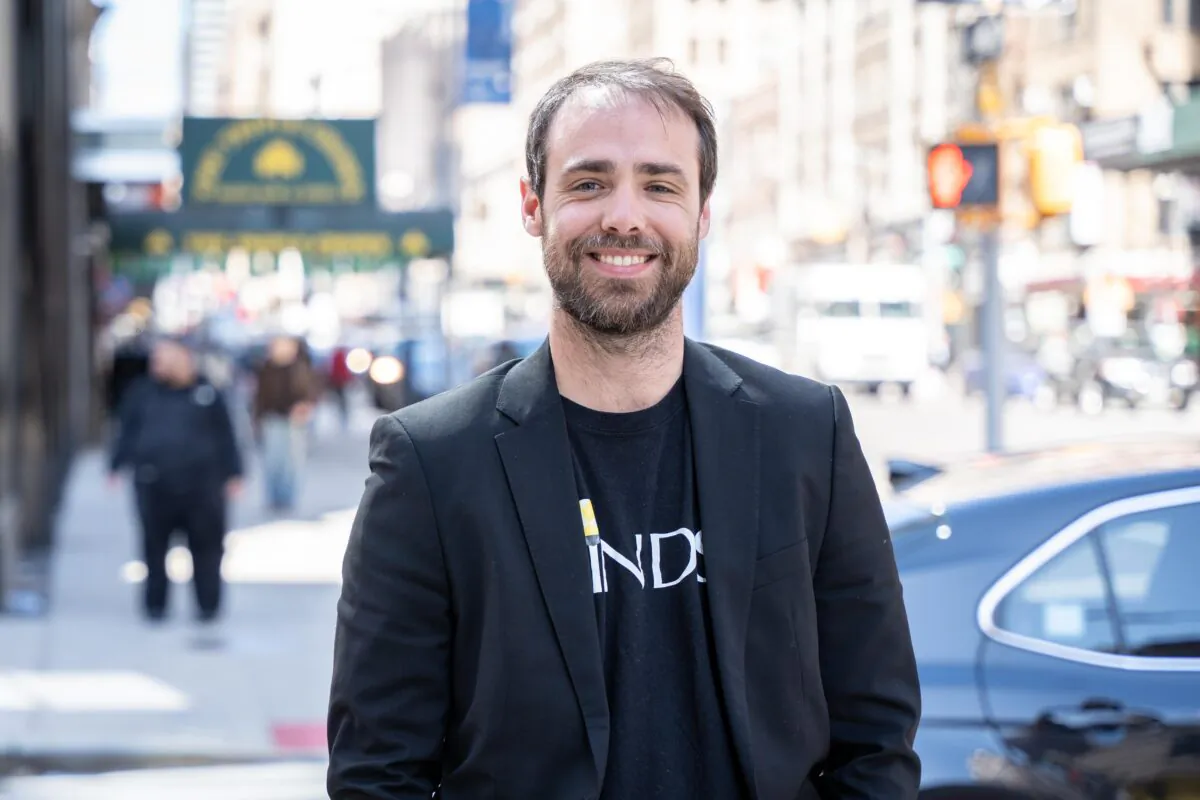 Bill Ottman, co-founder and CEO of the Minds social media network, in New York on April 10, 2023. (Jack Wang/The Epoch Times)