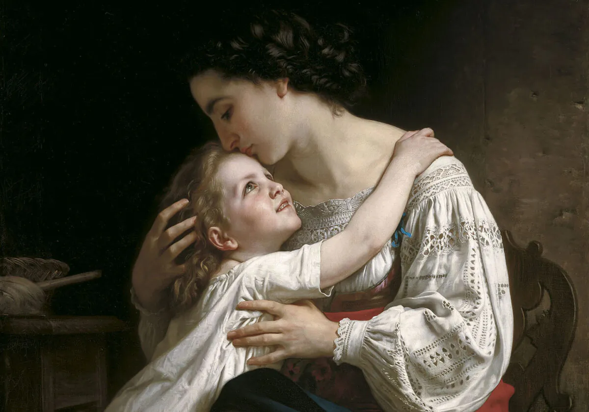 Detail of "Le Lever (Get Up)," 1865, by William Adolphe Bouguereau. Oil on canvas. Private collection. (Public Domain)