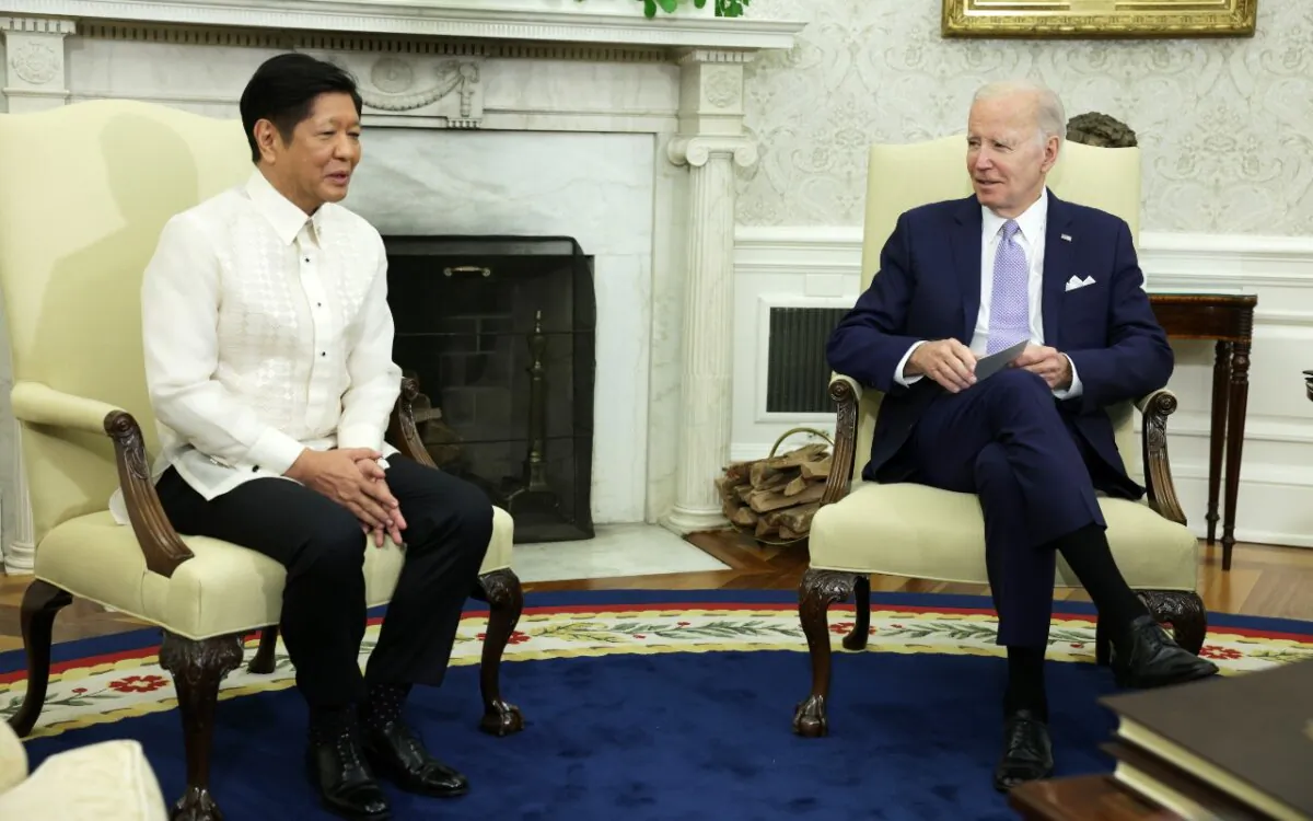 President Joe Biden meets with President of the Philippines Ferdinand Marcos Jr. in the Oval Office at the White House on May 1, 2023. (Alex Wong/Getty Images)