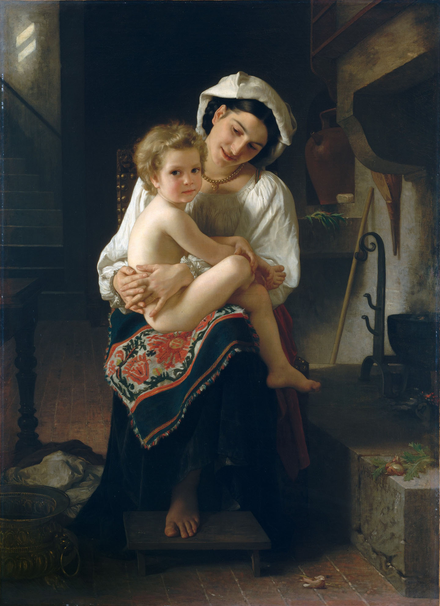 "Young Mother Gazing at Her Child," 1871, by William Adolphe Bouguereau.