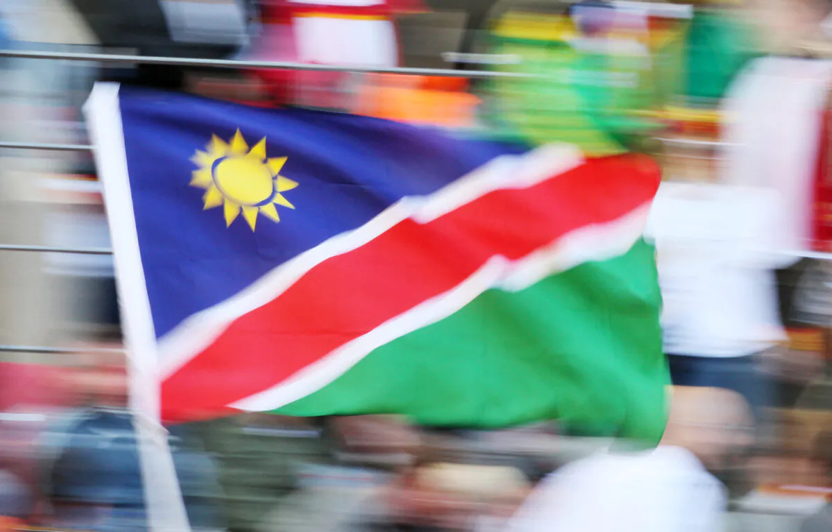File photo of a Namibia national flag. (Karim Jaafar/AFP via Getty Images)