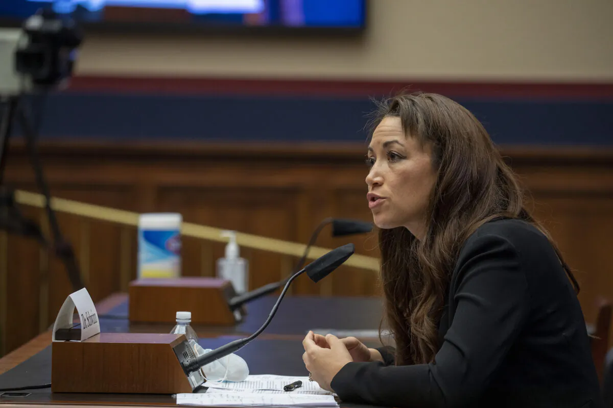 Tennessee Commissioner of Education Dr. Penny Schwinn testified at the House Education Committee on Capitol Hill in Washington on July 23, 2020. (Tasos Katopodis/Getty Images)