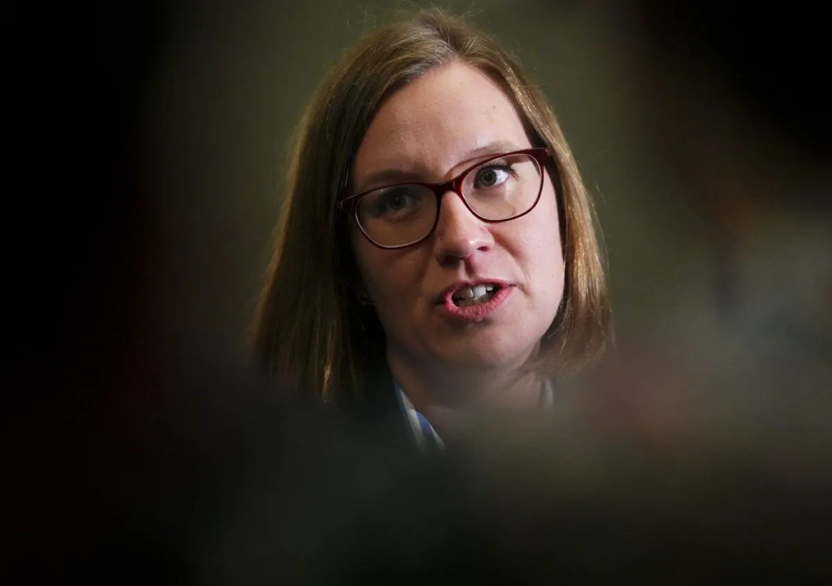 Families Minister Karina Gould arrives at a cabinet meeting on Parliament Hill in Ottawa on May 2, 2023. (Sean Kilpatrick/The Canadian Press)