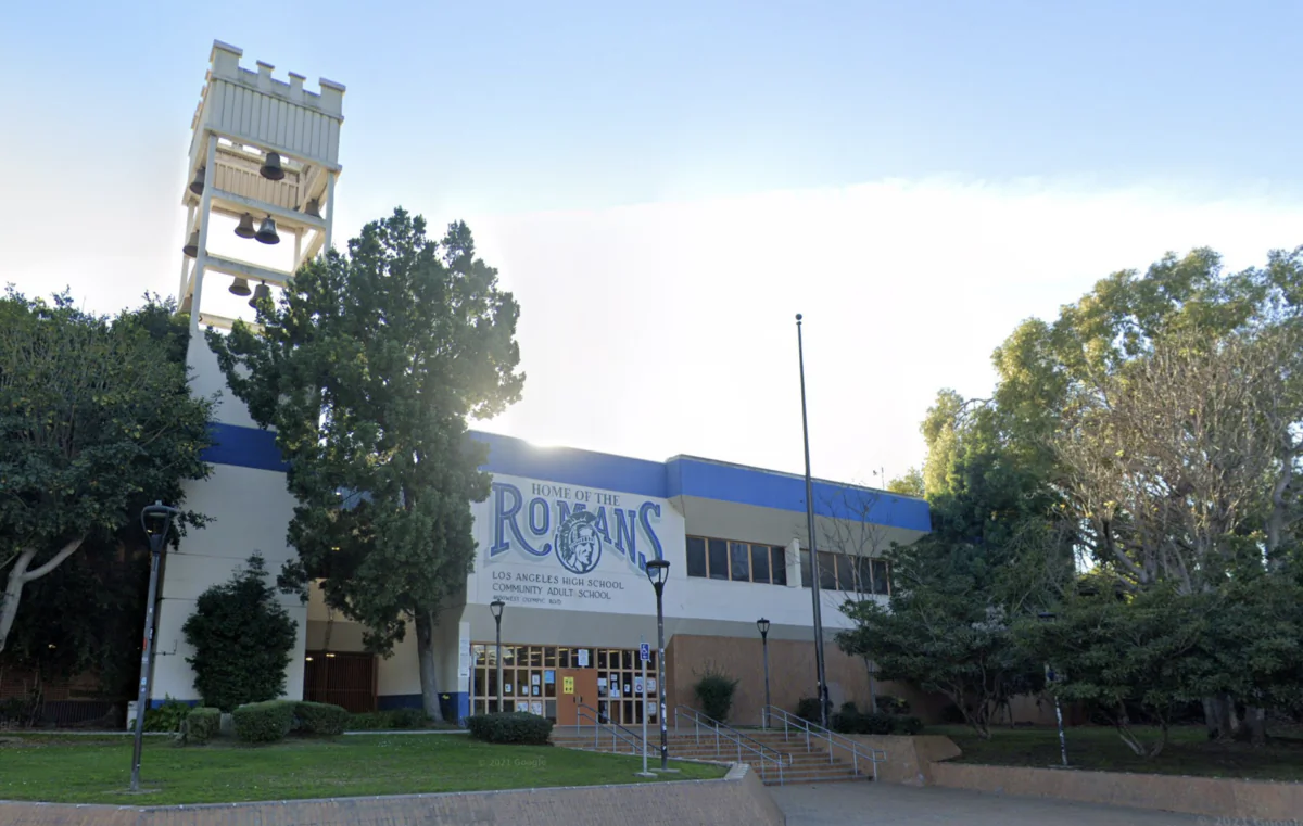 Los Angeles High School is seen in a screenshot from Google Maps. (Screenshot via GoogleMaps.com)