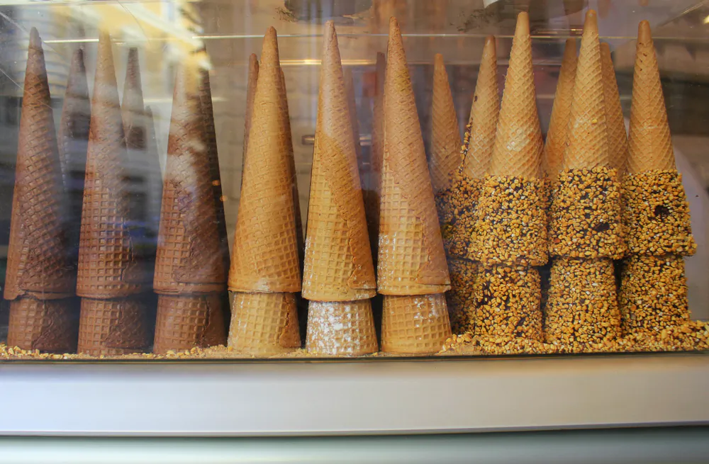 The ice cream cone is reminiscent of a cornucopia, which in Greek means "horn of plenty."(vaivirga/Shutterstock)