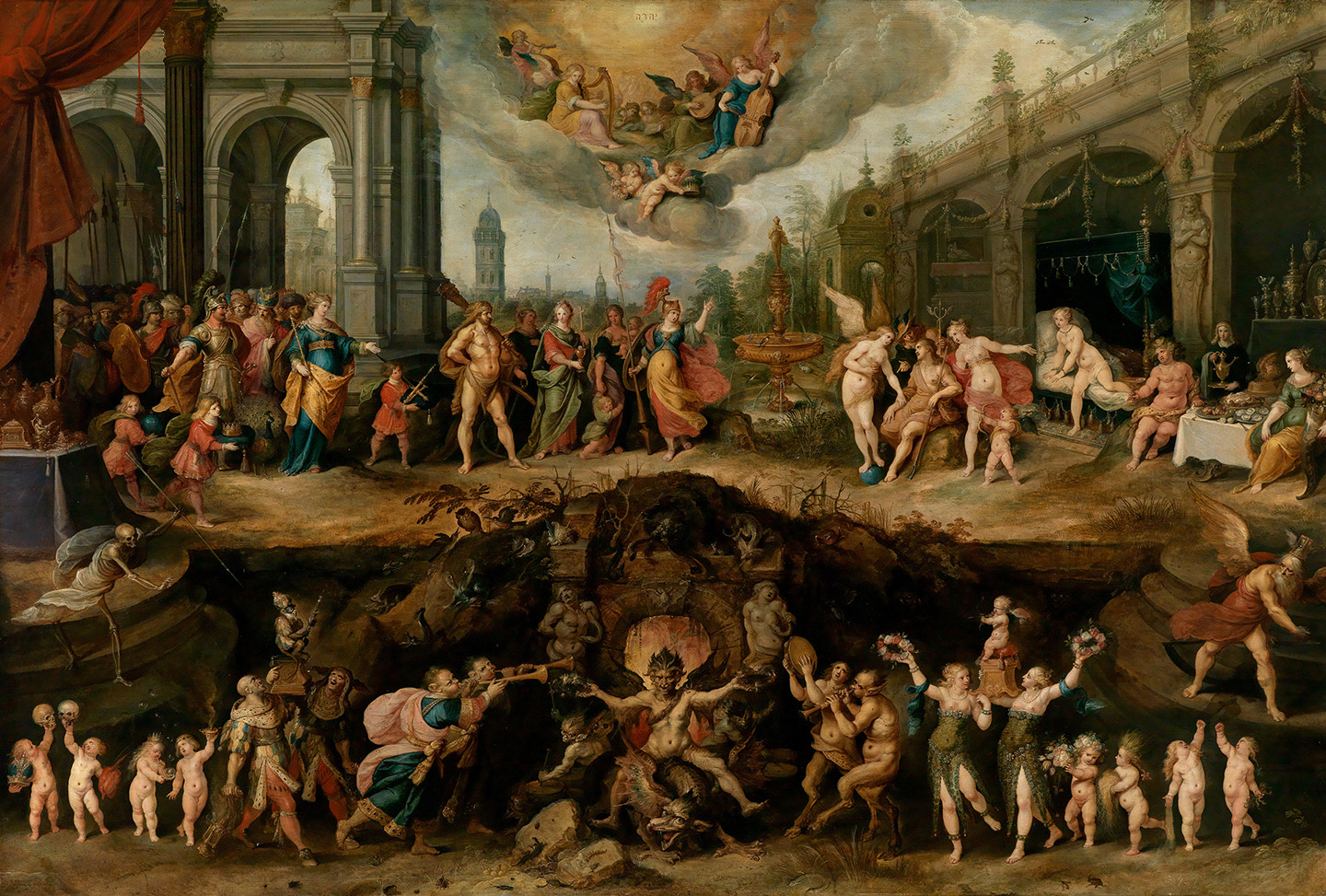 Mankind's Eternal Dilemma–The Choice Between Virtue And Vice by Frans Francken the Younger