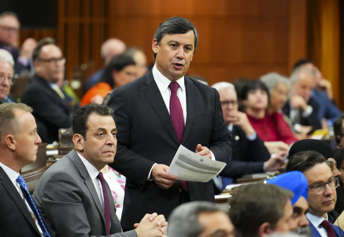 Conservative MP Michael Chong rises during question period in the House of Commons on Parliament Hill in Ottawa on May 2, 2023. (The Canadian Press/Sean Kilpatrick)