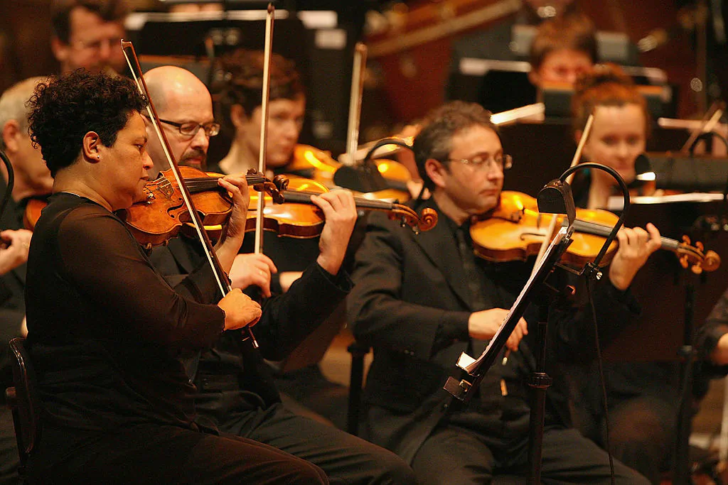 Melbourne Symphony Orchestra performing at the Hamer Hall Arts Centre in Melbourne, Australia on June 21, 2009. (Robert Prezioso/Getty Images)